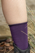 Bamboo Roll Top Crew - Purple