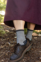 Sailor Stripe Mini Crew - Charcoal Heather