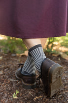 Sailor Stripe Mini Crew - Charcoal Heather