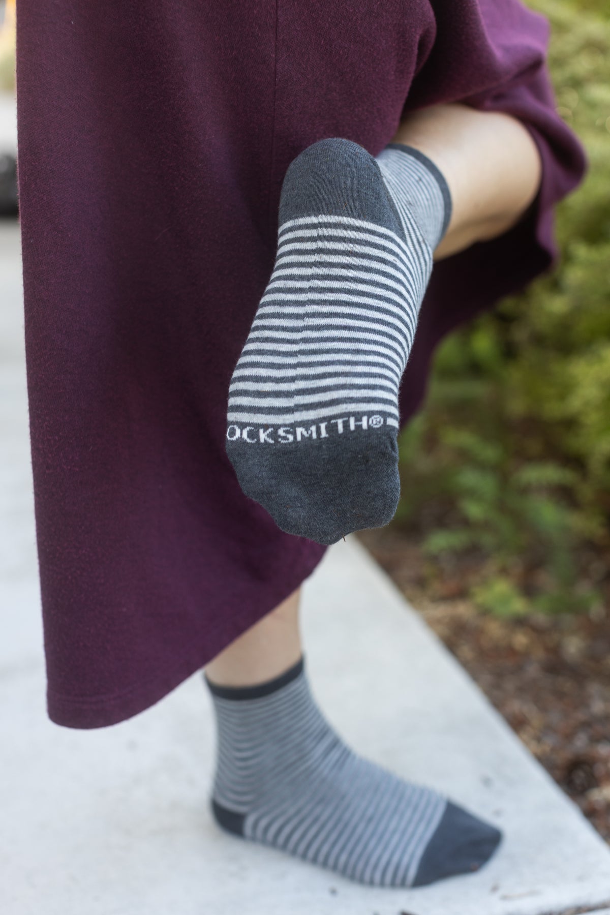 Sailor Stripe Mini Crew - Charcoal Heather