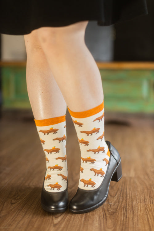 Capybara Orange Bamboo Crew