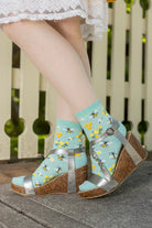 Honey Bee Floral Mini Crew