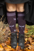 Dragonfly Compression Knee High - Blackberry