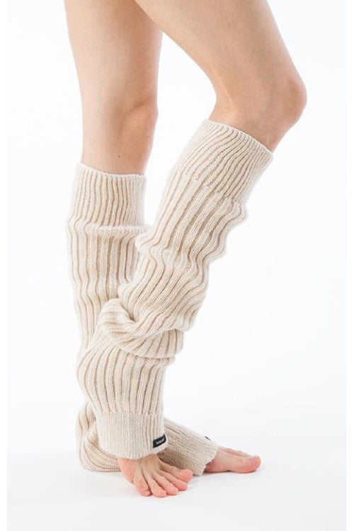 Lux Ribbed Leg Warmers - Ivory