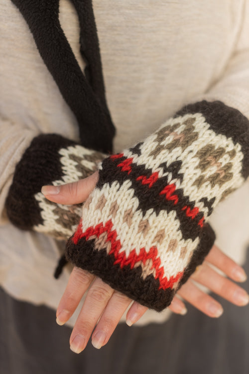 Geometric Wool Arm Warmers