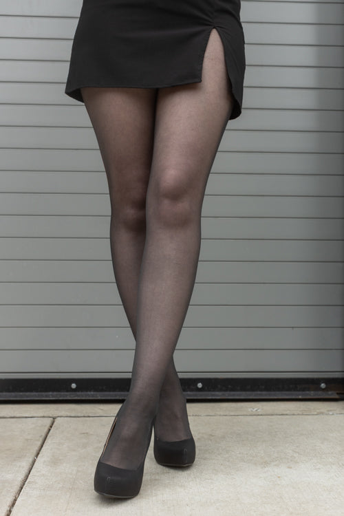 Brigitte Sheer Tights - Dark Grey Antracite