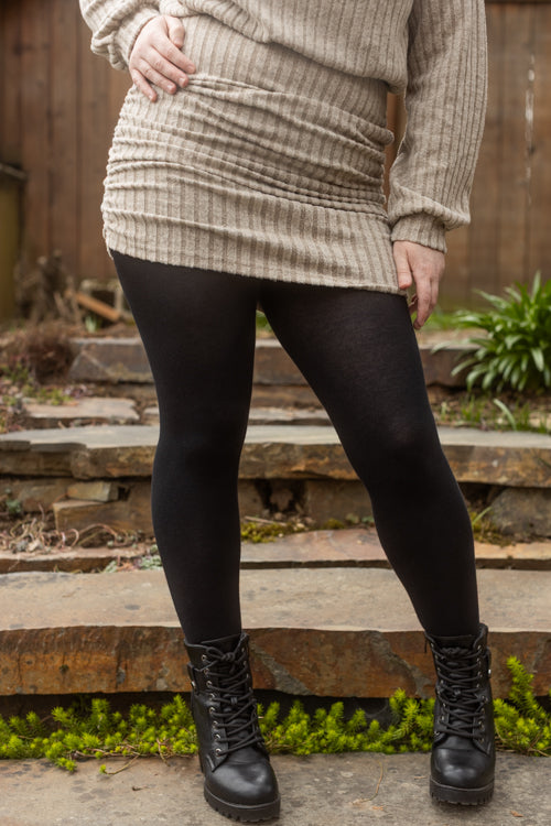 Wilma Cotton Tights - Black