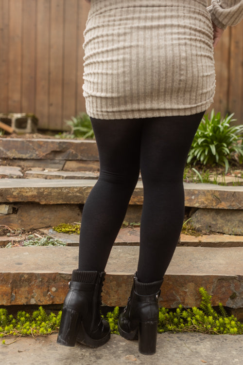 Wilma Cotton Tights - Black