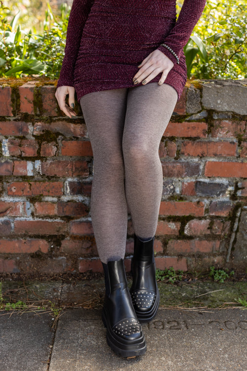 Wilma Cotton Tights - Brown Marrone