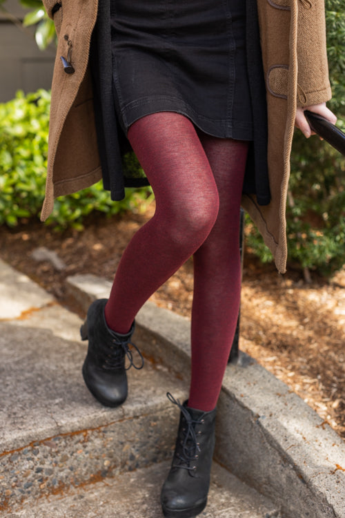 Wilma Cotton Tights - Vine Vinaccia