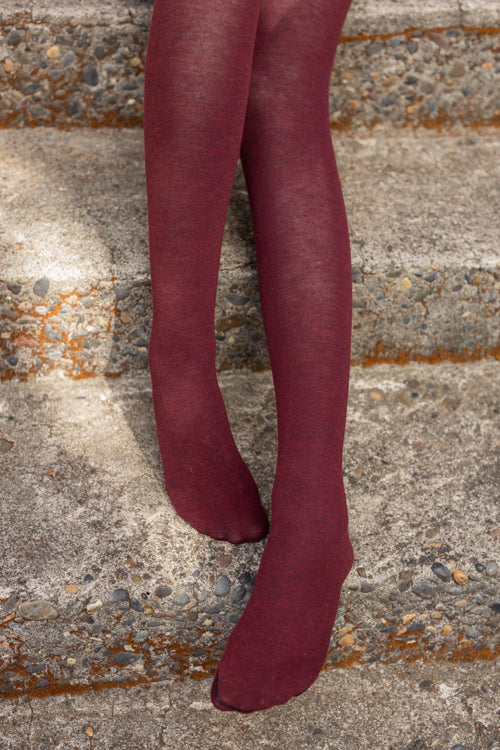 Wilma Cotton Tights - Vine Vinaccia