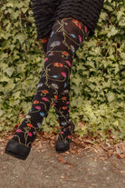 Platino Floral Tights with colorful flowers