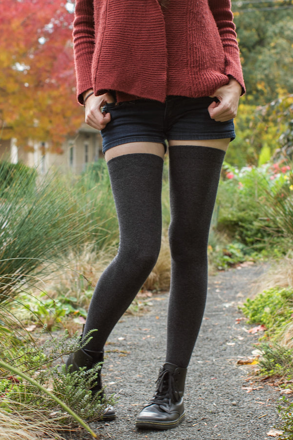 Womens Long Socks Winter Thigh High Over-Knee Knitted Thick Leggings Leg  Warm | eBay