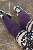 Roll Top Extraordinary Thigh High - Plum