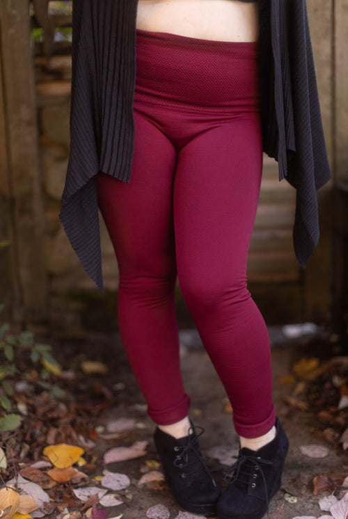 Plus Size Footless, Fleece Lined Tights