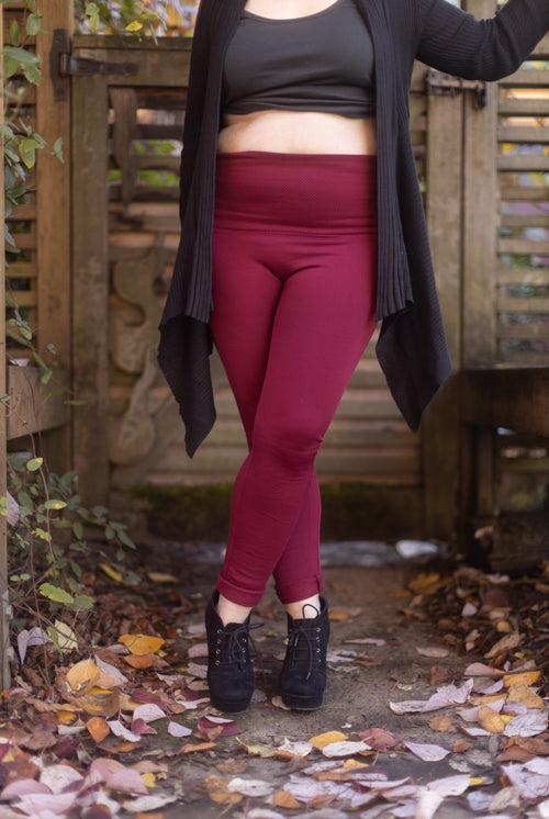 Plus Size Footless, Fleece Lined Tights