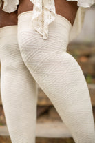 Organic Faceted Extraordinary Thigh High - Selenite - Cream