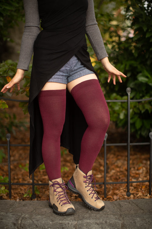 Imperfect! Extraordinary Thigh High - burgundy