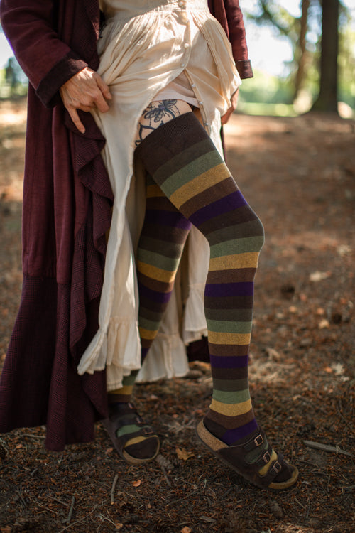 Longer Elemental Stripe Extraordinary Socks - Terra