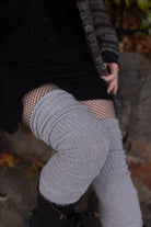 Long Cuffable Scrunchable Socks - Grey