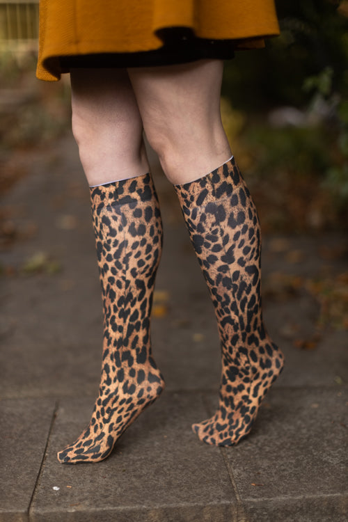 Leopard Printed Trouser Socks