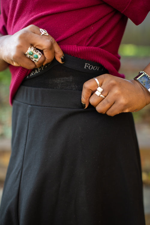 Plus Size Signature Cotton Tights - Black - Large/Tall