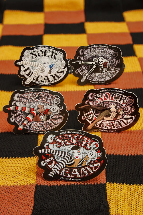 Five different Halloween stickers