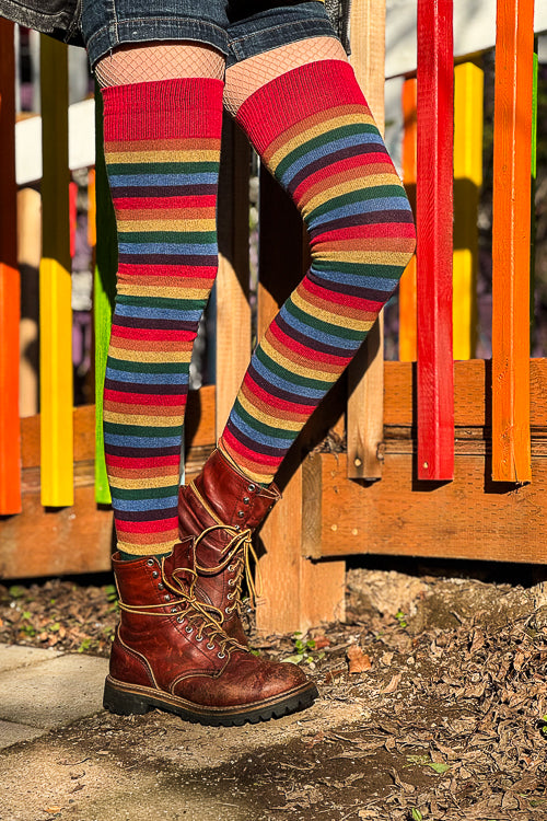 Longer Over the Rainbow Extraordinary Thigh High Socks