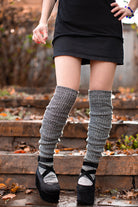 Space Dyed Scrunchy Socks - Black Heather