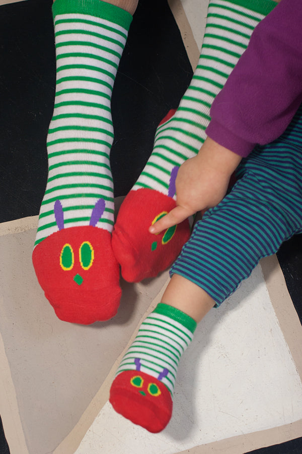 The Very Hungry Caterpillar Crew - White & Green with Red - Small