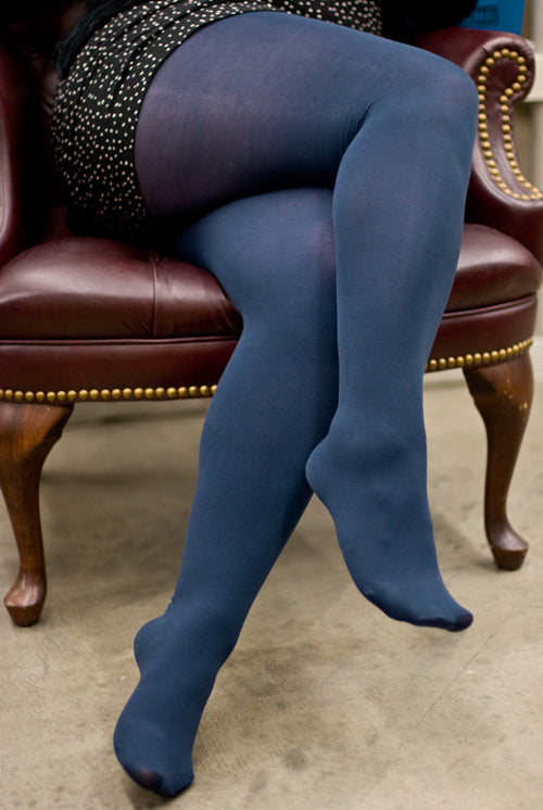 Navy Blue Opaque Tights for Women Opaque Blue 80 Deniers Full Footed Tights  Soft and Durable Pantyhose -  Canada