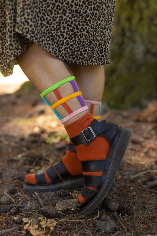 Colorful Cuff 2-Piece Ankle Sock
