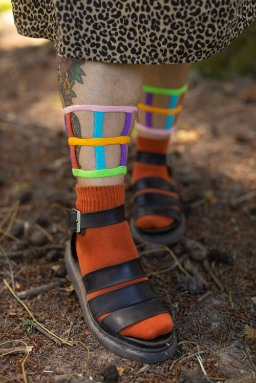 Colorful Cuff 2-Piece Ankle Sock