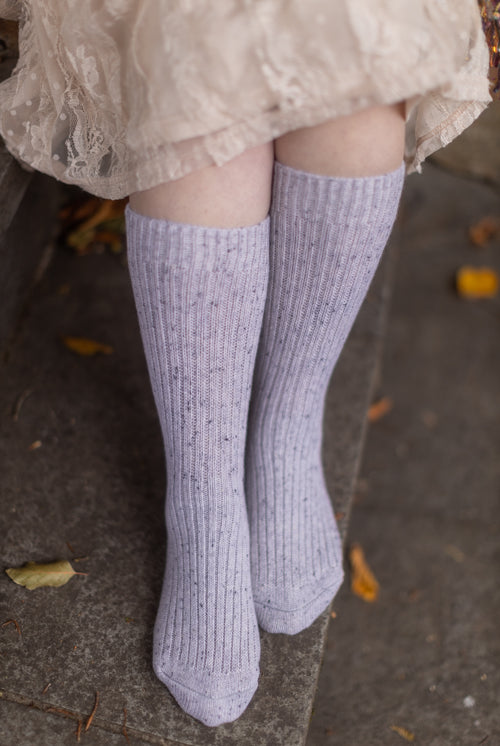 Layla Speckled Cashmere Slouch Sock