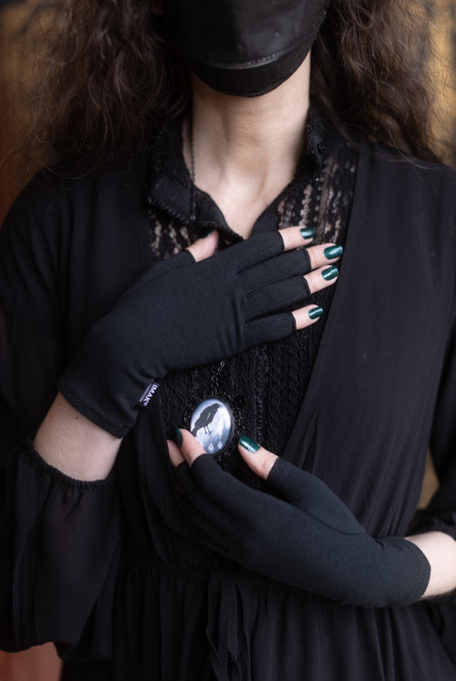 Imak Compression Fingerless Gloves - Black - Large