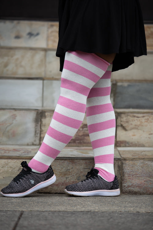 Sock Dreams Extraordinarily Longer Striped Thigh High
