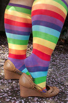 Curvy Rainbow Stripes Knee High