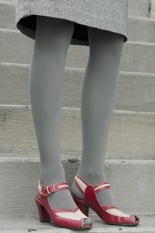 Silver grey tights top