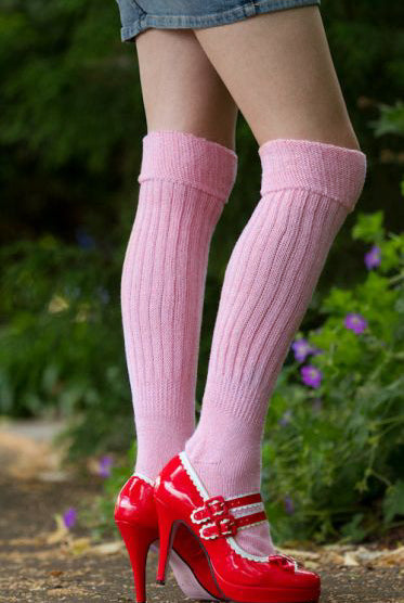 Cotton Slouch Socks - Pink