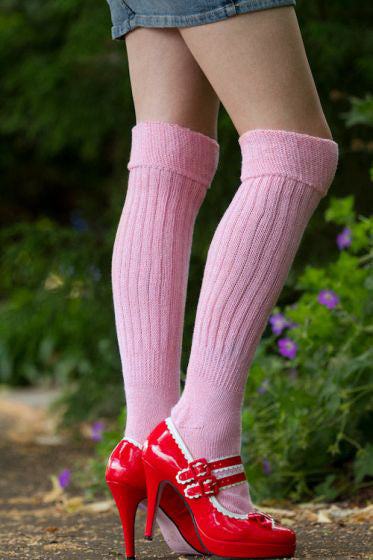 Cotton Slouch Socks - Pink