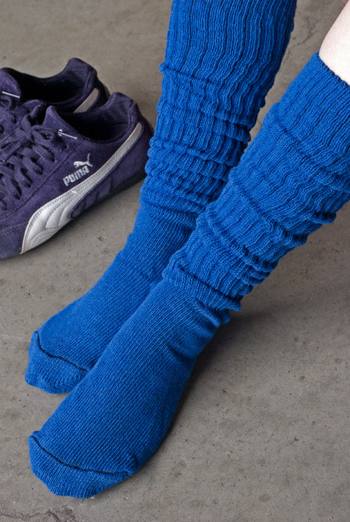 Cotton Slouch Socks - Royal