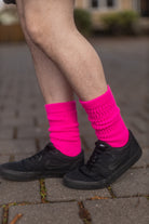Cozy Slouch Socks - Neon Pink