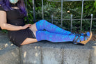 Tie Dye Pastel Carnival Thigh High - Blues and Purples
