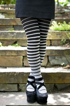 Extraordinarily Longer Gradient Stripe Socks - Black & Grey