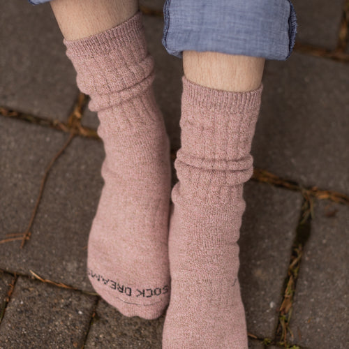 The Alaskan - Merino Hiking Socks - Baby Pink - Med/Lg