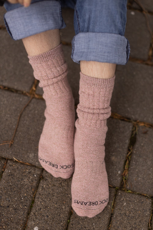 The Alaskan - Merino Hiking Socks - Baby Pink - Med/Lg