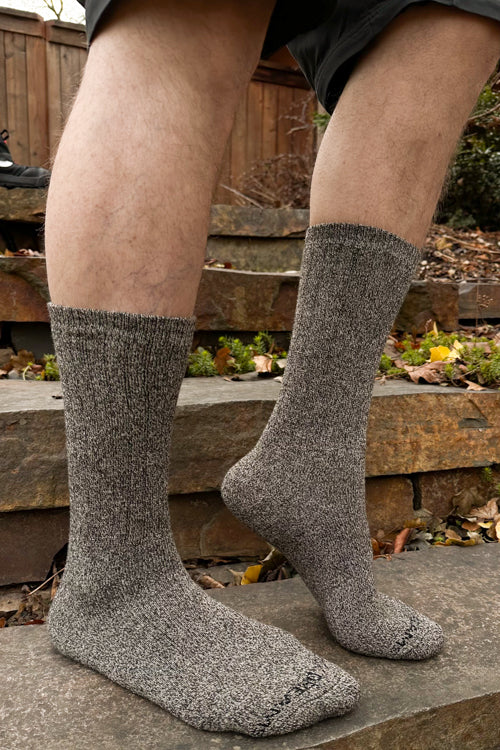Men's merino wool ribbed socks - Burgundy