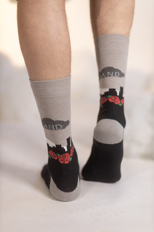 Portland Rose Crew Socks - Medium/Large