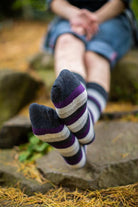 Pastel Pride Stripes Crew Socks - $1 donation to PDX ASC - Asexual
