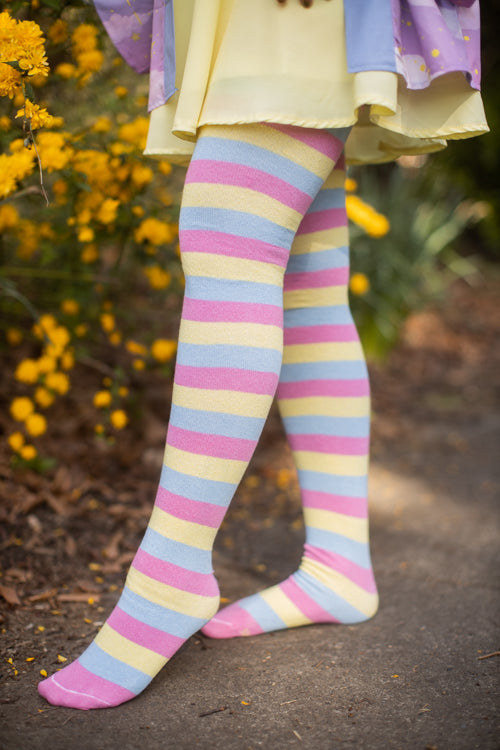 Longer Pride Stripes Cotton Socks - $1 donation to EJI! - Pansexual